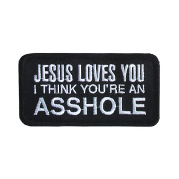 Stock Motorcycle Patch - Jesus Loves You